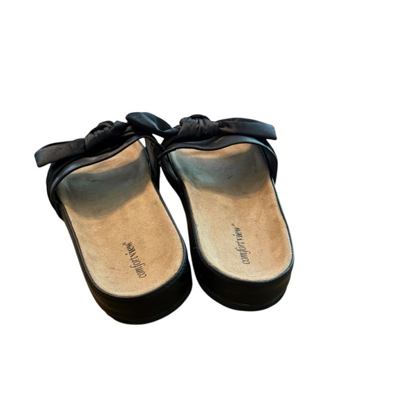Comfort view Black Bow Slide Sandals size 10 - Picture 4 of 10